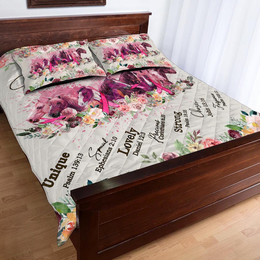 God Says You Are Breast Cancer Awareness Quilt Set 0622