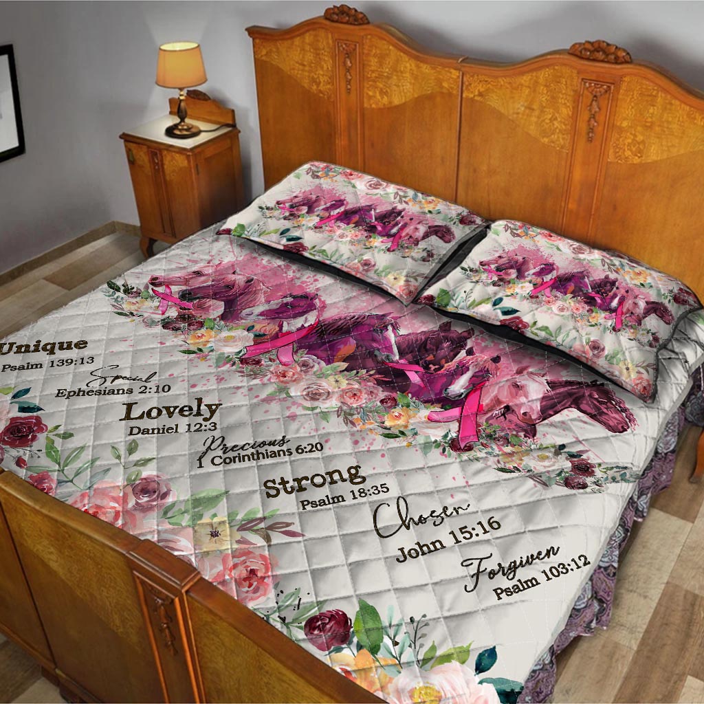 God Says You Are Breast Cancer Awareness Quilt Set 0622