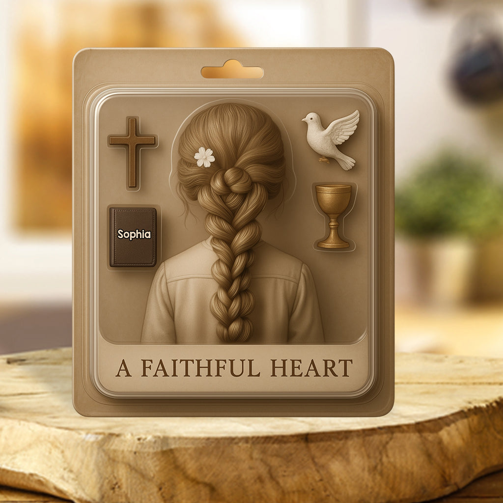 A Faithful Heart - Personalized Christian Custom Shaped Acrylic Plaque