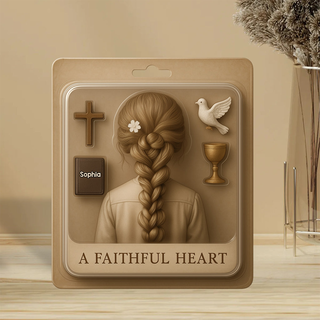 A Faithful Heart - Personalized Christian Custom Shaped Acrylic Plaque