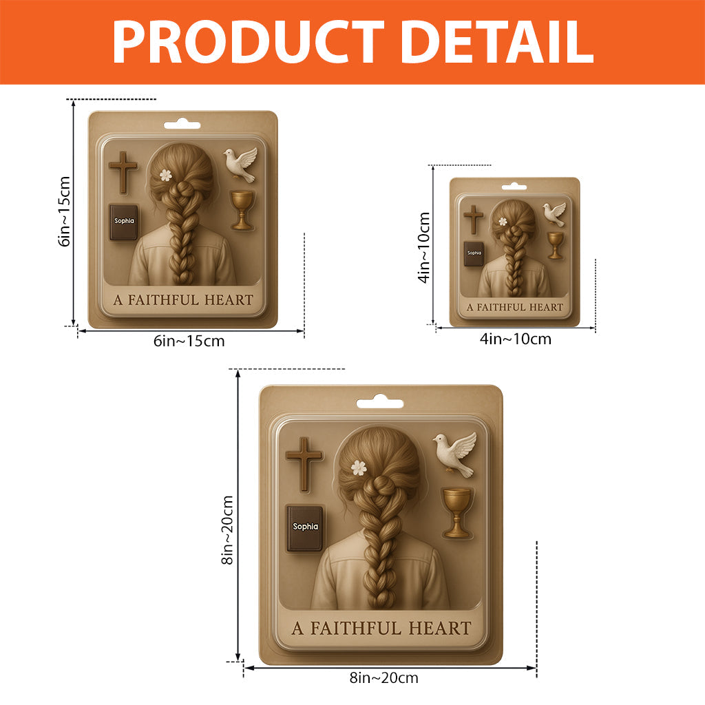 A Faithful Heart - Personalized Christian Custom Shaped Acrylic Plaque