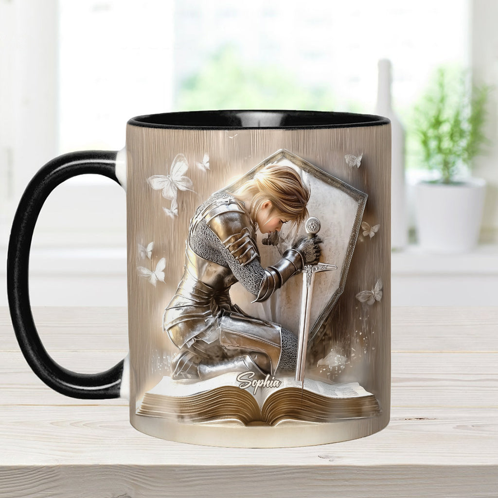 God Says I am Warrior - Personalized Christian Accent Mug