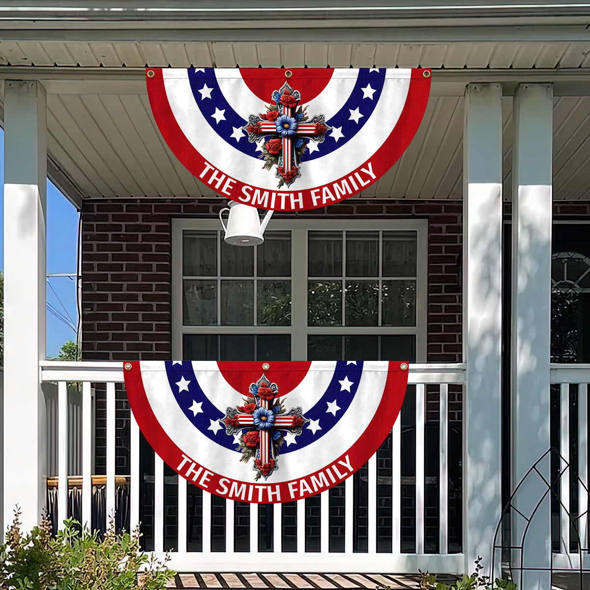 Holy Family - Personalized Christian Pleated Fan Flag