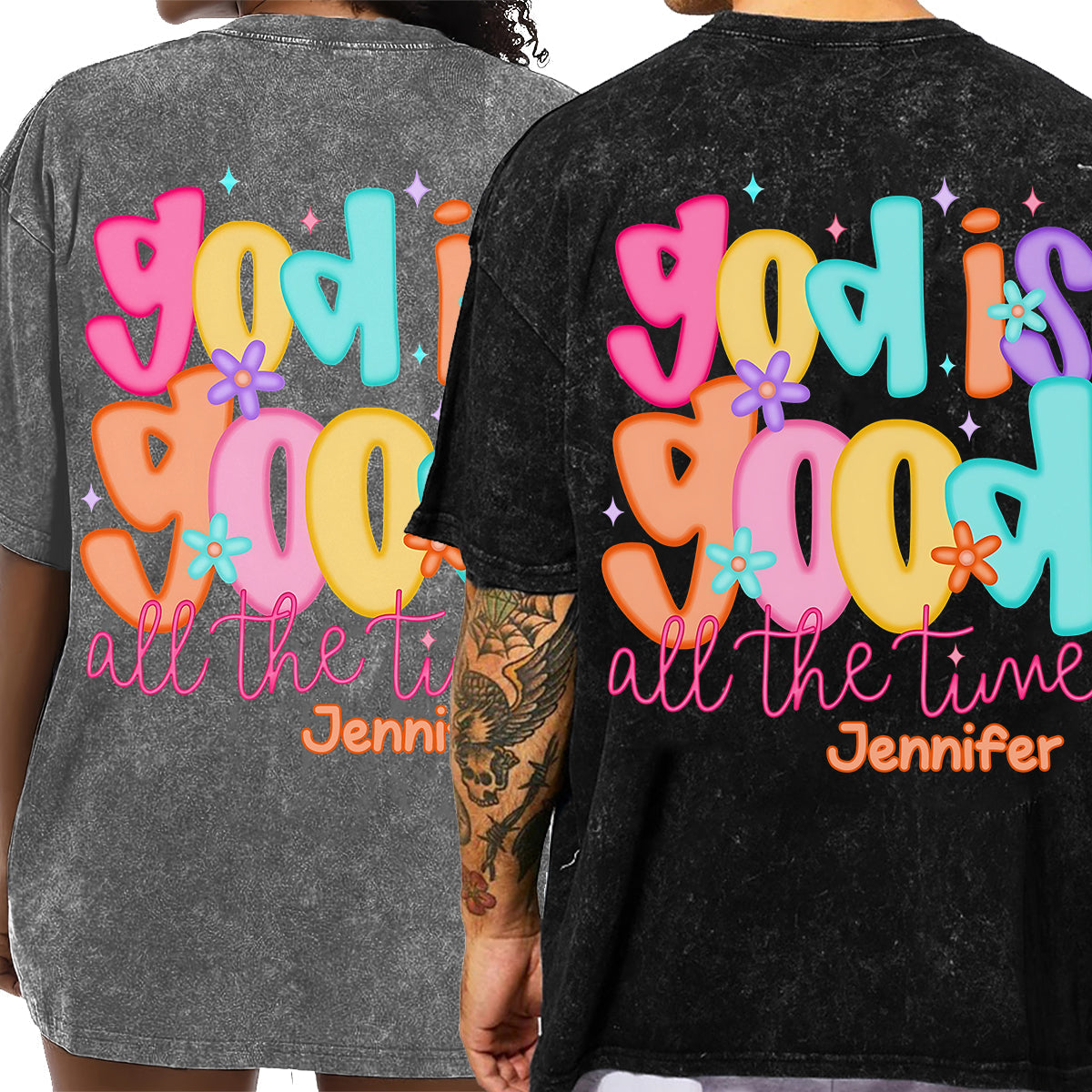God Is Good - Personalized Christian Wash T-shirt