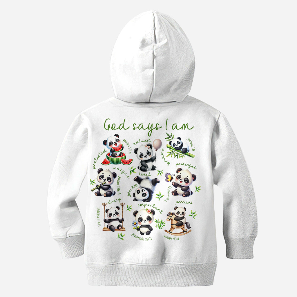 God Says I Am - Personalized Panda Lover All Over Shirt