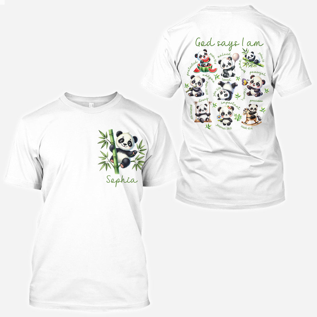 God Says I Am - Personalized Panda Lover All Over Shirt