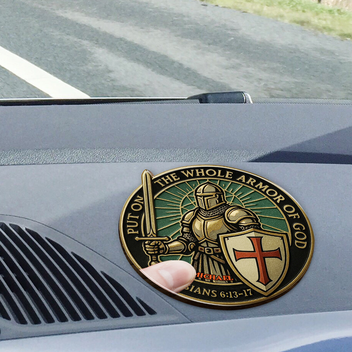 Armor of God - Car Decor - Personalized Christian Shaped Car Visor Clip