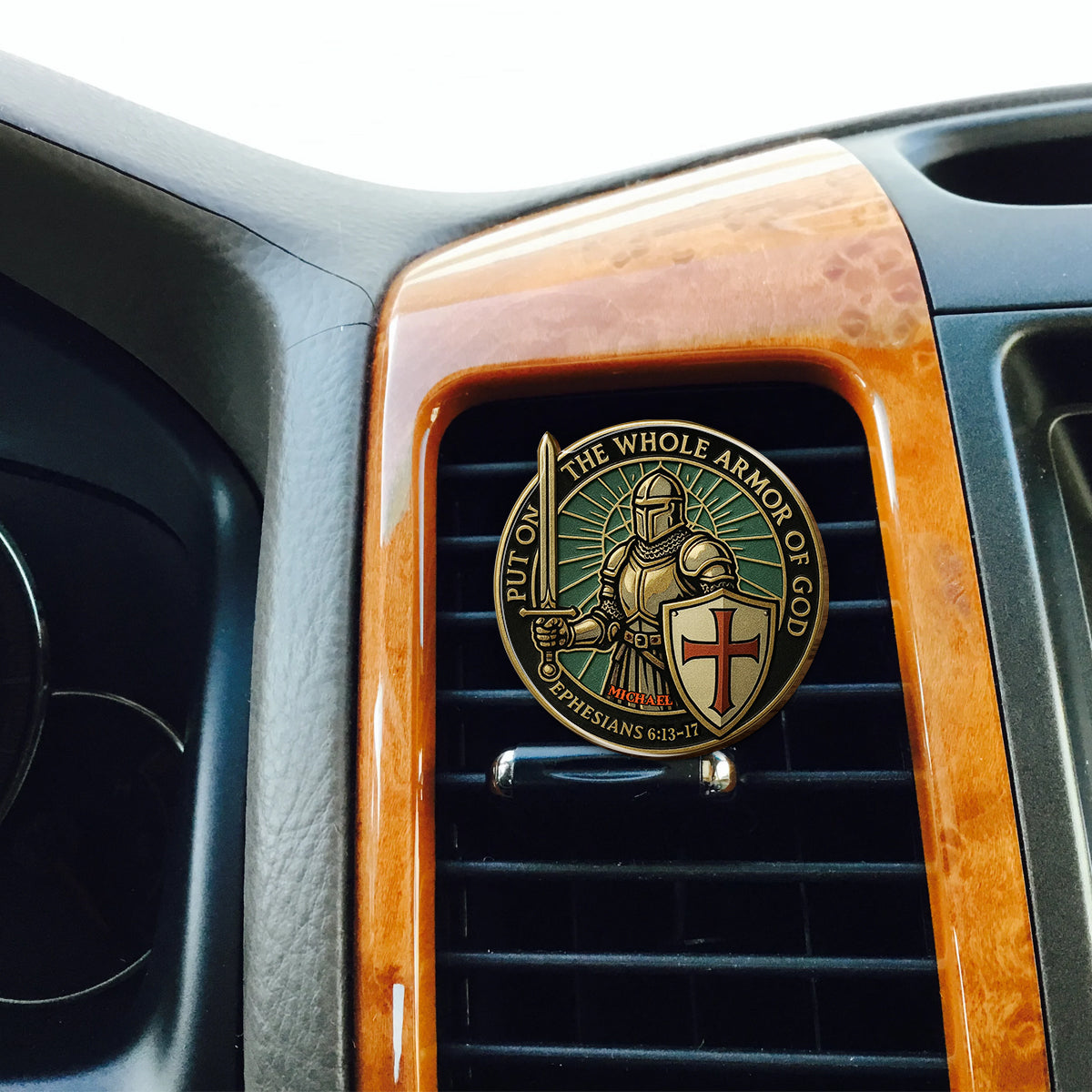 Armor of God - Car Decor - Personalized Christian Shaped Car Visor Clip