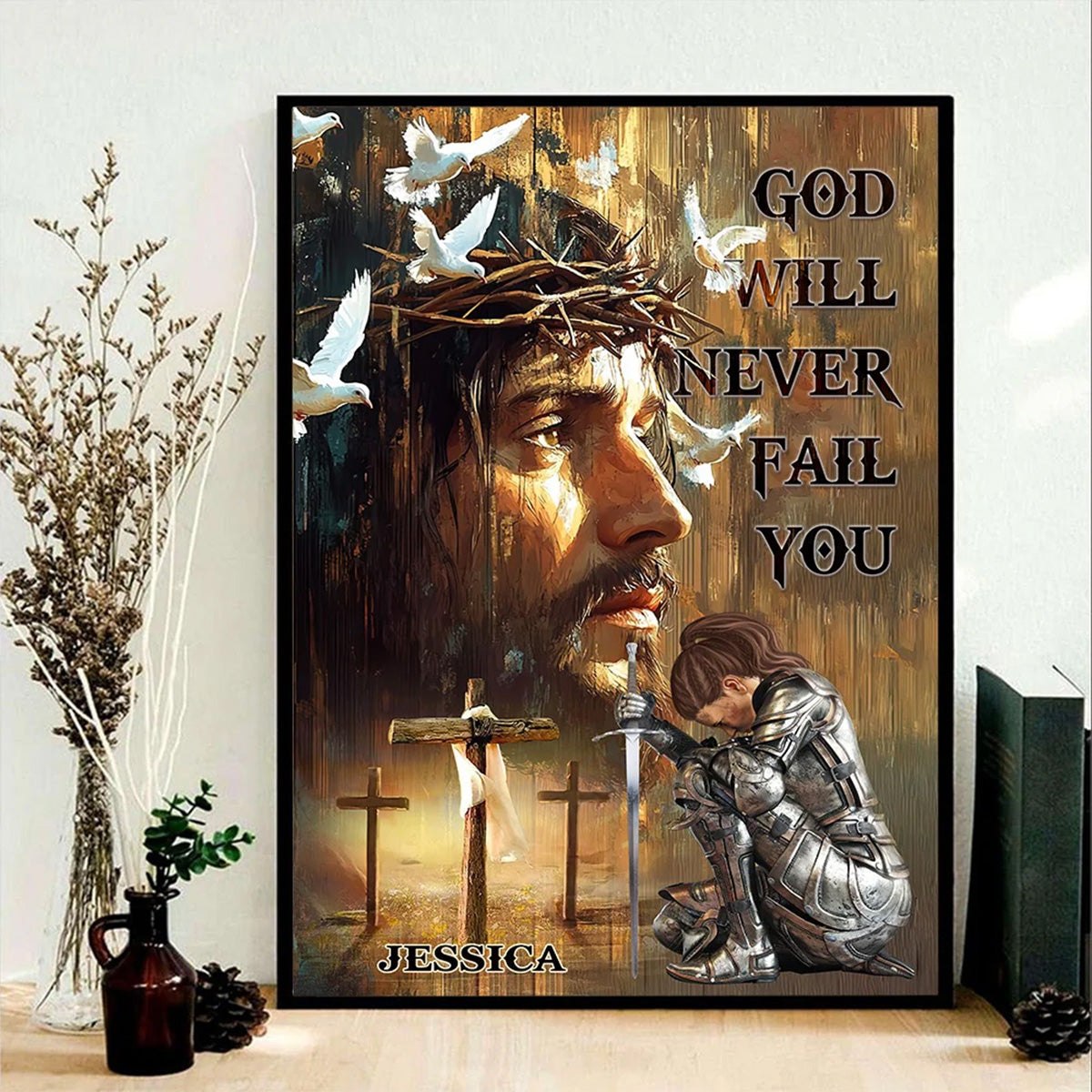 God Will Never Fail You - Personalized Christian Canvas And Poster