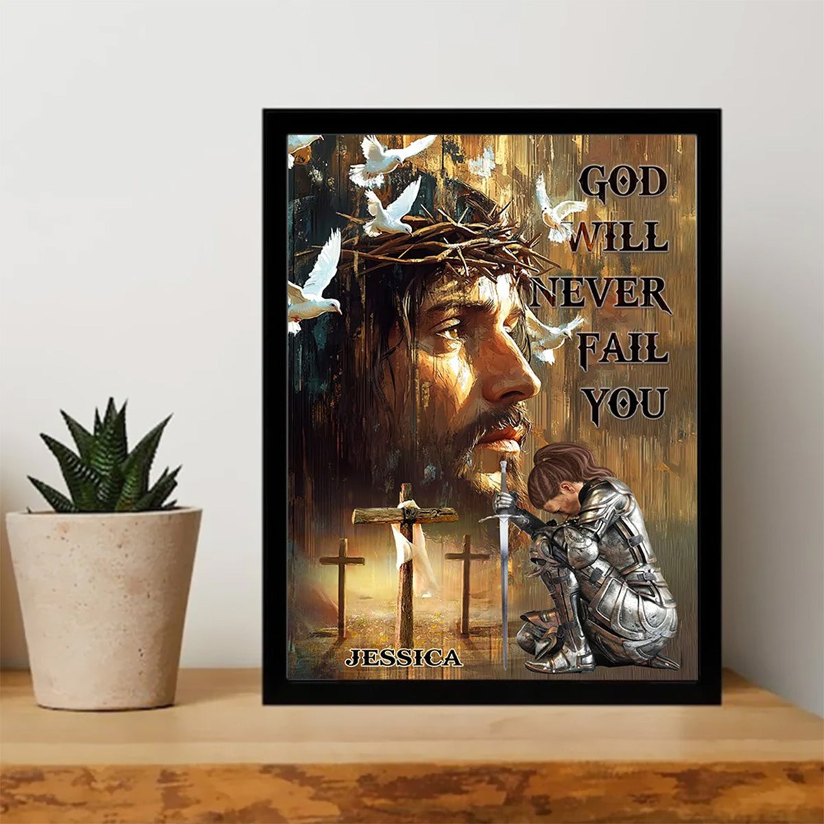 God Will Never Fail You - Personalized Christian Canvas And Poster