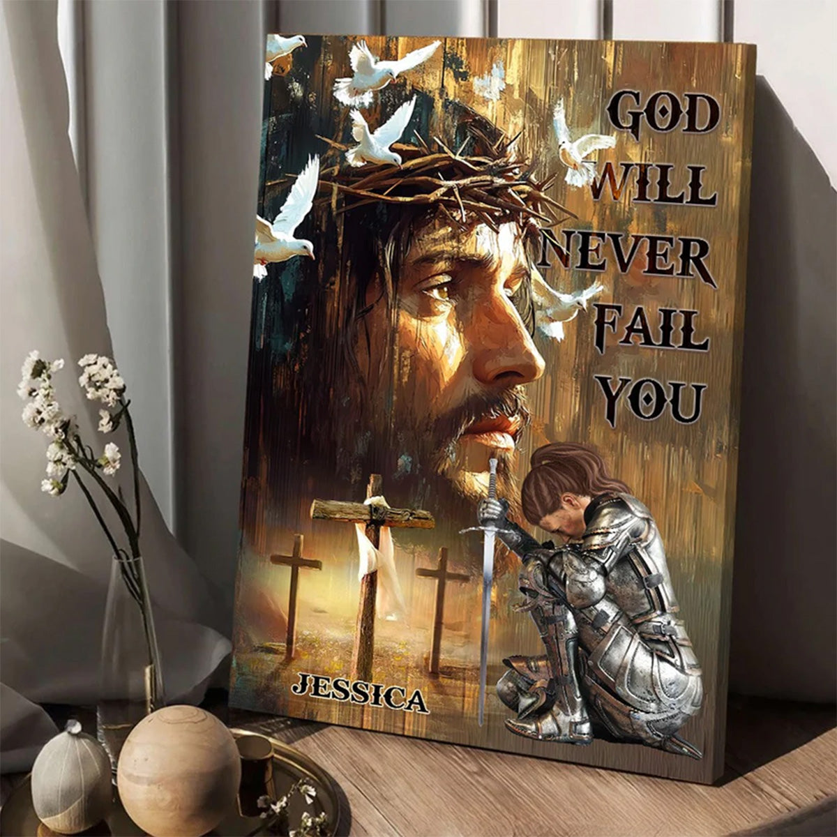 God Will Never Fail You - Personalized Christian Canvas And Poster