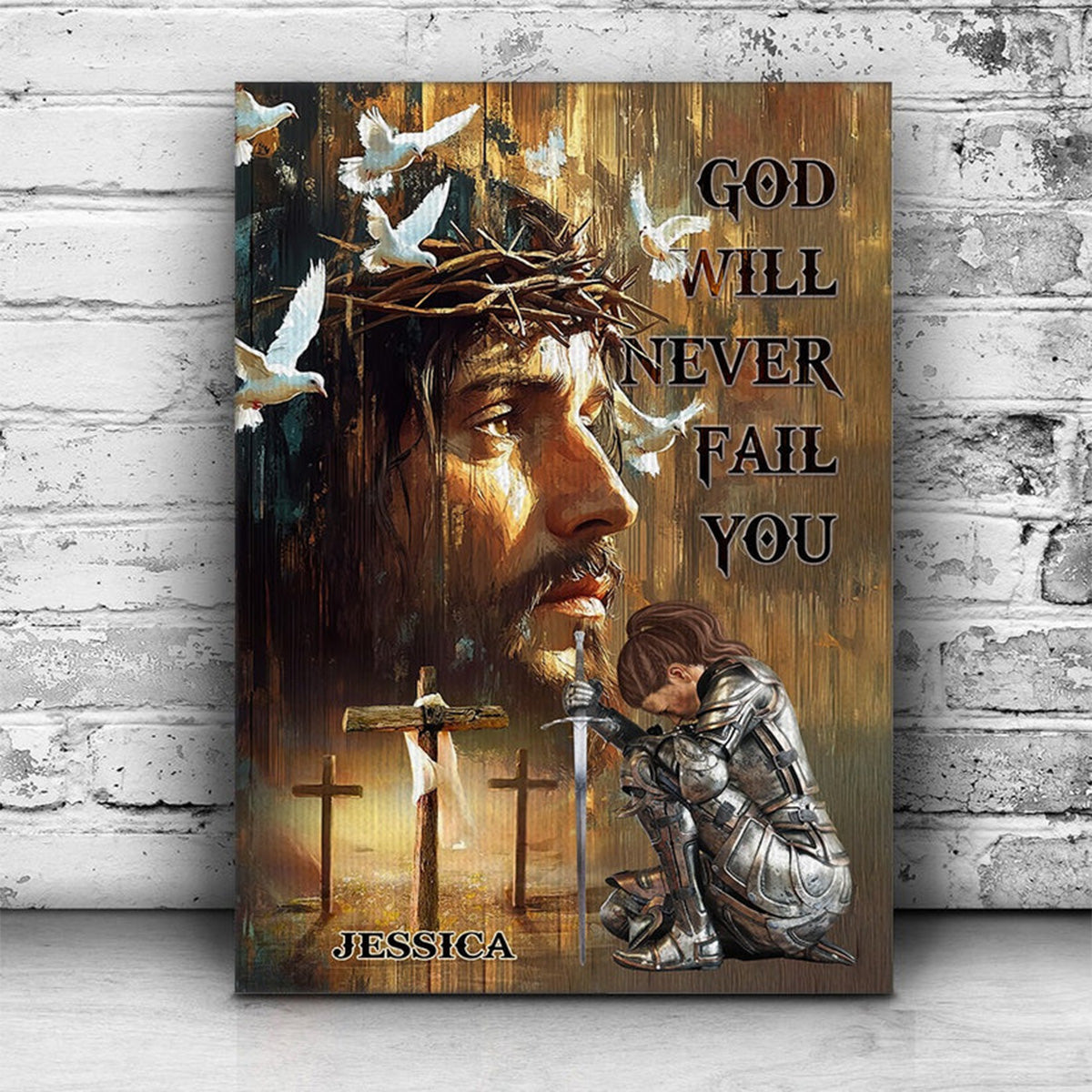 God Will Never Fail You - Personalized Christian Canvas And Poster