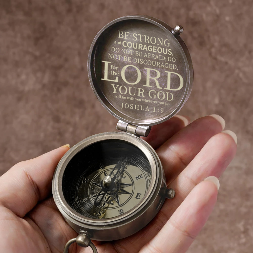 Men's American - Patriotic Bible Verse - Personalized Christian Compass