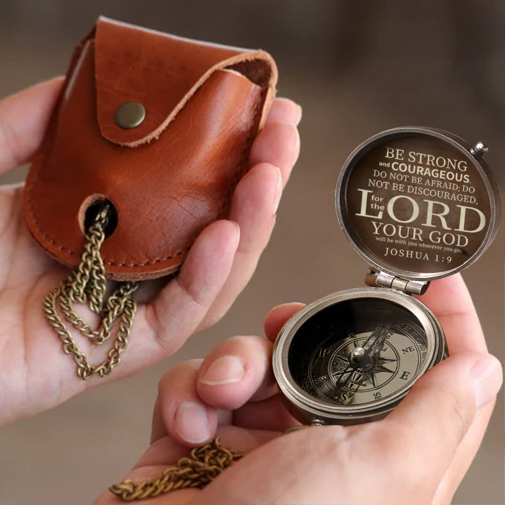 Men's American - Patriotic Bible Verse - Personalized Christian Compass