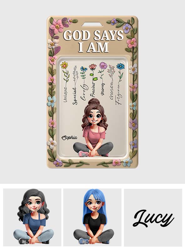 God Say I Am - Personalized Christian Custom Shaped Acrylic Plaque