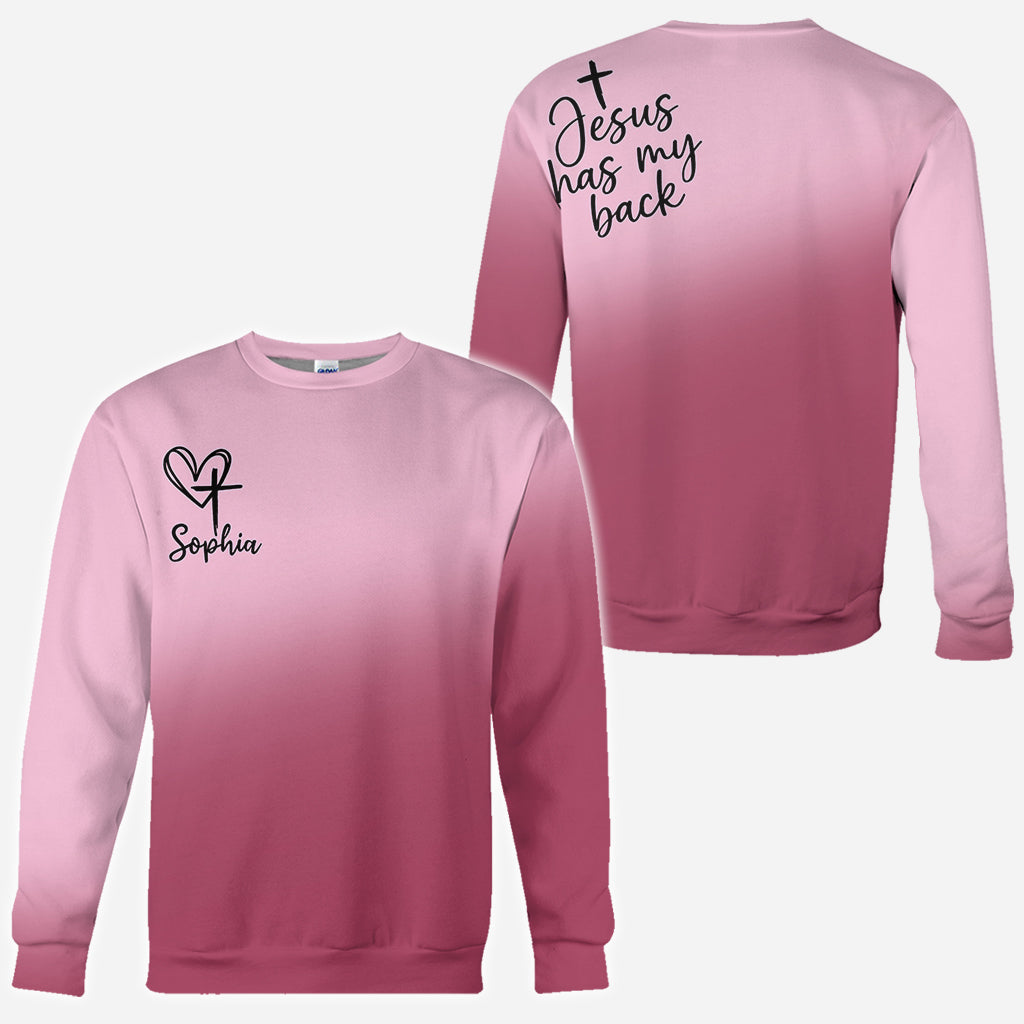Jesus Has My Back - Personalized Christian All Over Shirt