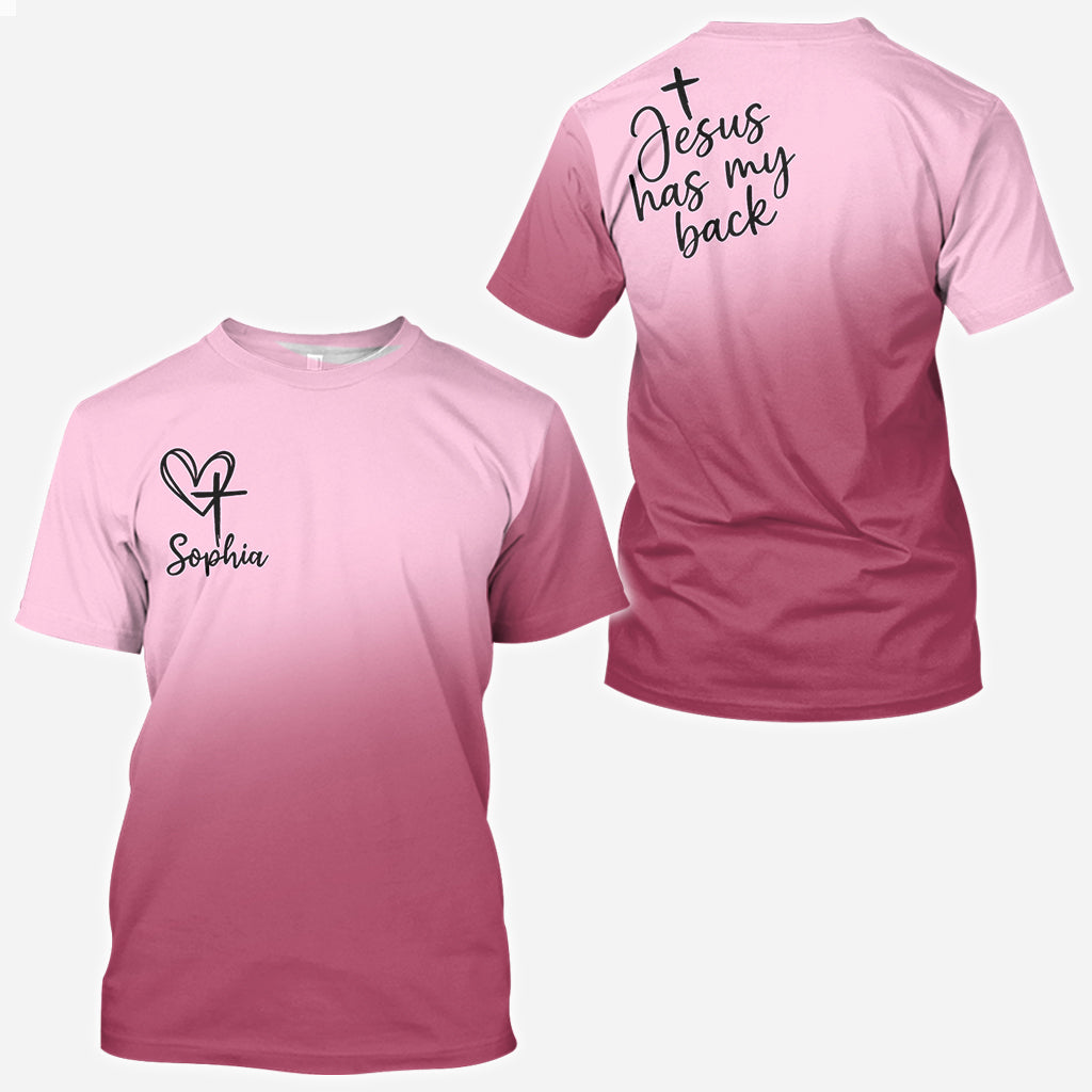 Jesus Has My Back - Personalized Christian All Over Shirt