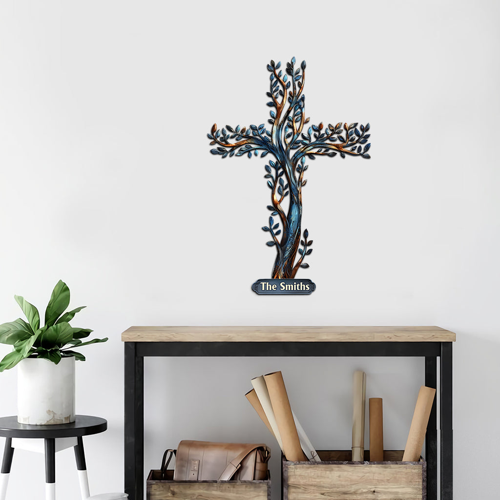 God Bless This House - Personalized Christian Cut Metal Sign