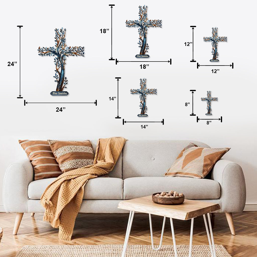 God Bless This House - Personalized Christian Cut Metal Sign
