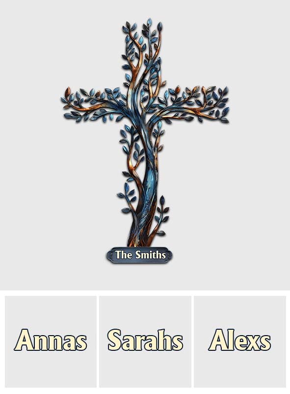 God Bless This House - Personalized Christian Cut Metal Sign
