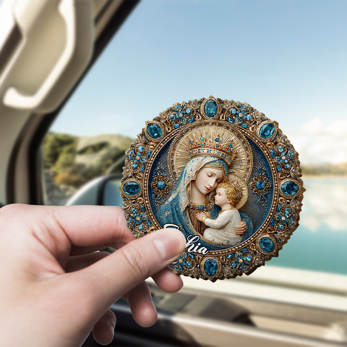 Full Of Grace - Personalized Christian Shaped Car Visor Clip