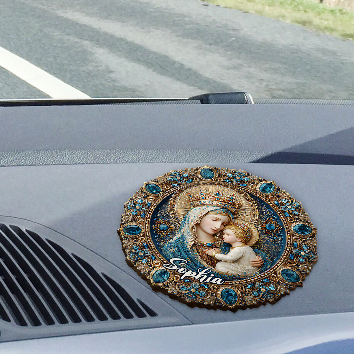 Full Of Grace - Personalized Christian Shaped Car Visor Clip
