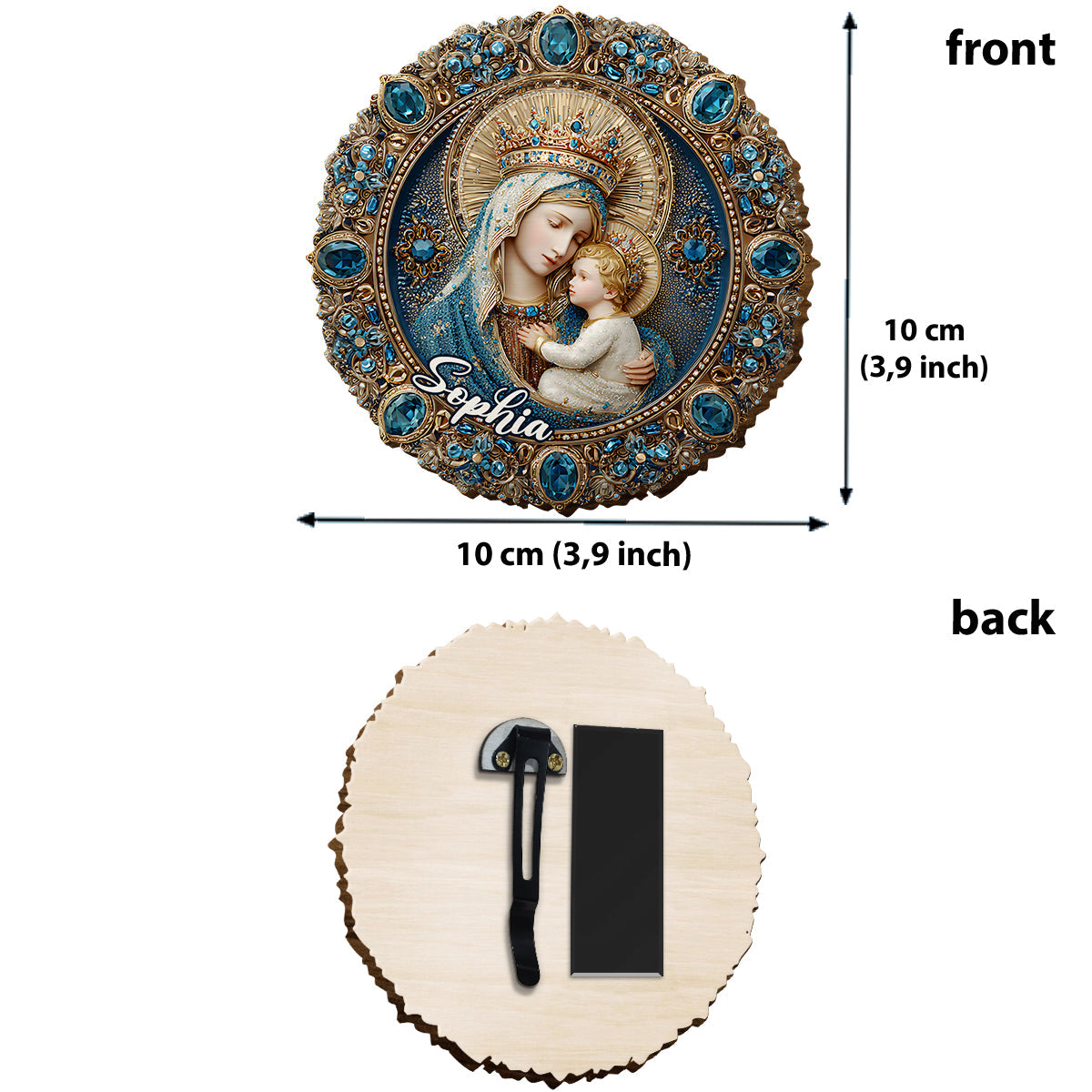 Full Of Grace - Personalized Christian Shaped Car Visor Clip
