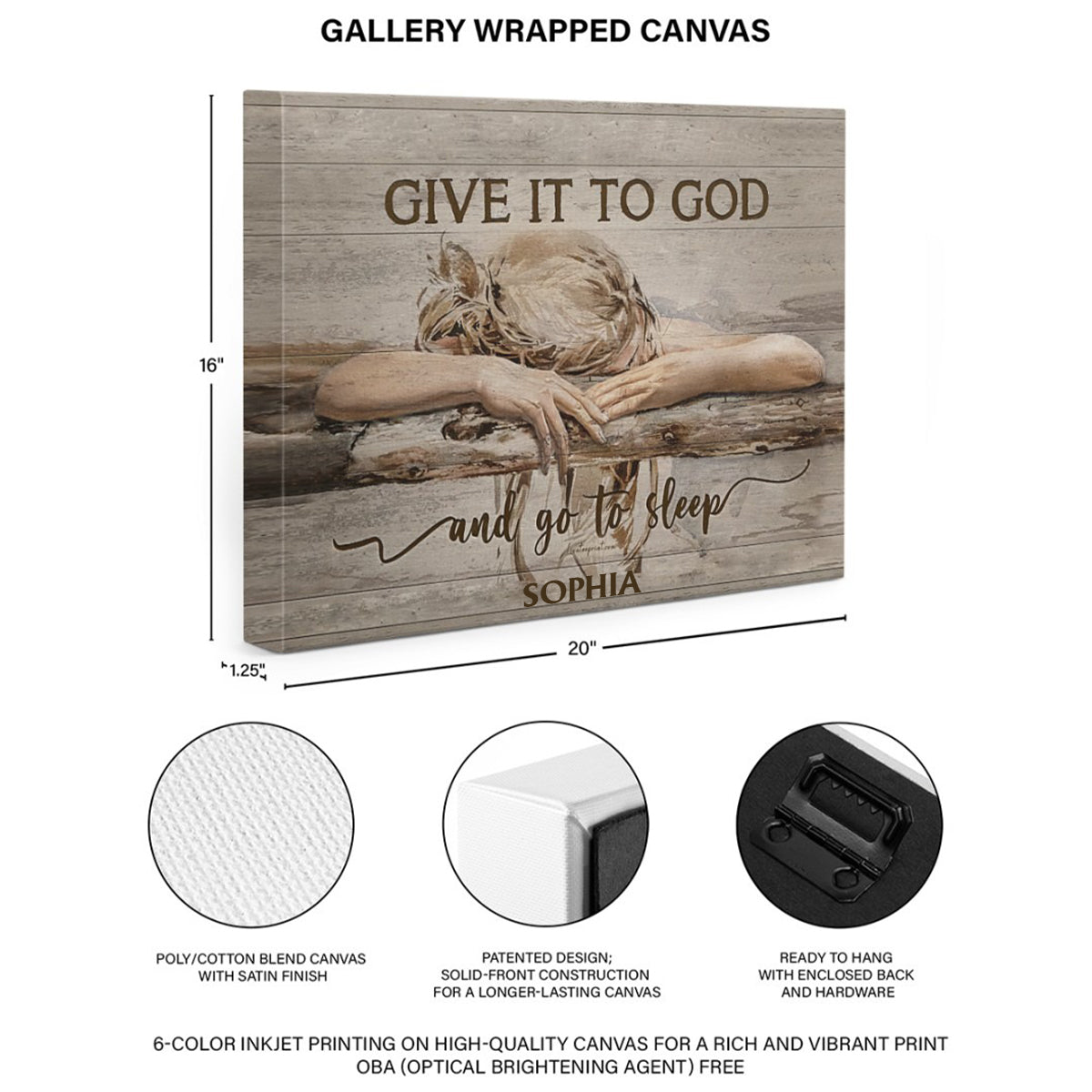 Give It To God - Personalized Christian Canvas And Poster
