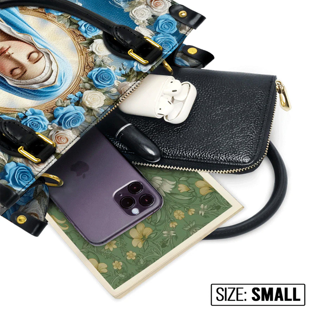 Our Lady Of Grace - Personalized Christian Leather Handbag