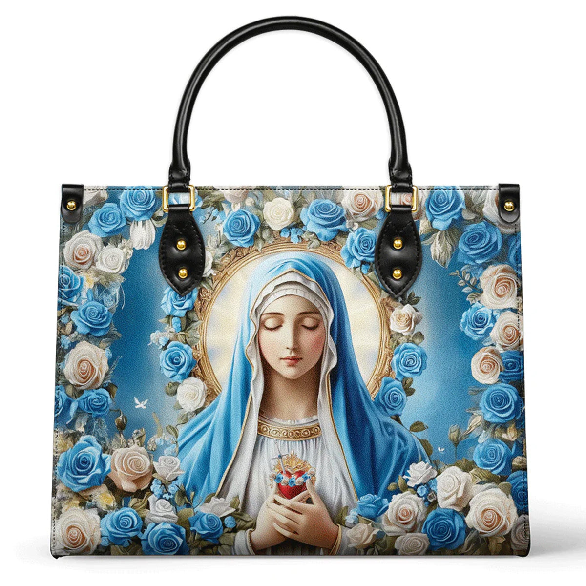Our Lady Of Grace - Personalized Christian Leather Handbag