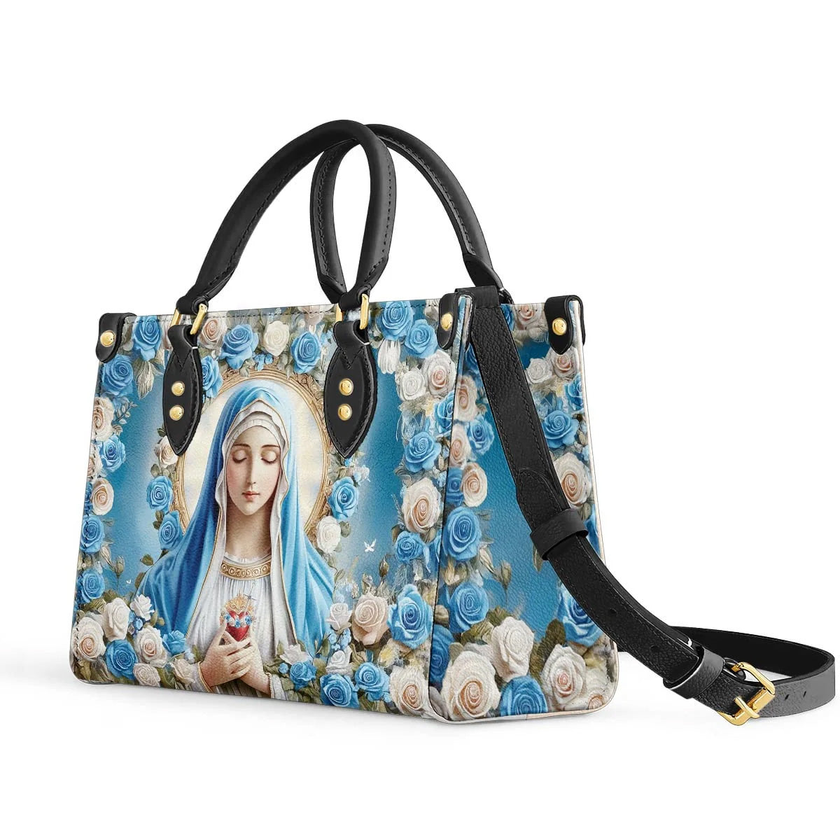 Our Lady Of Grace - Personalized Christian Leather Handbag