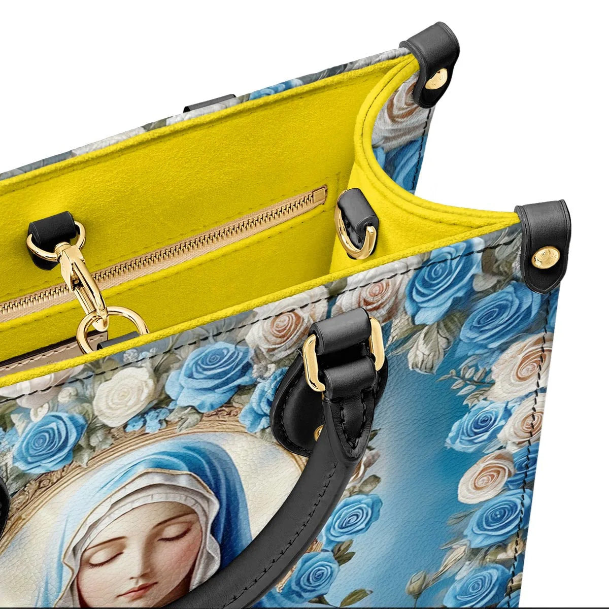Our Lady Of Grace - Personalized Christian Leather Handbag