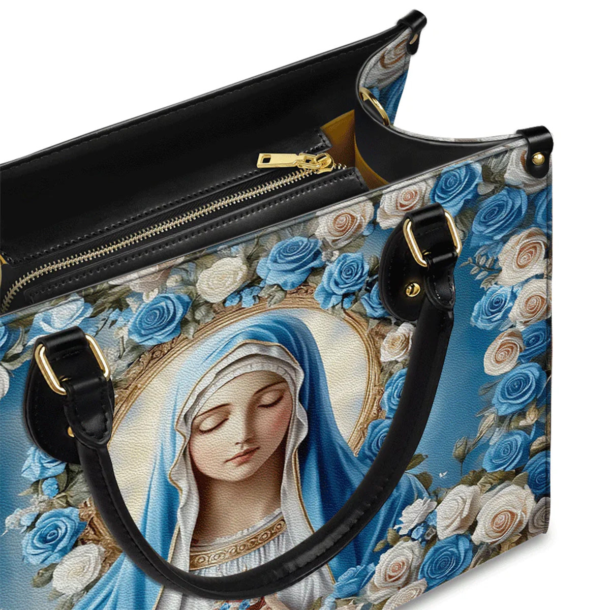Our Lady Of Grace - Personalized Christian Leather Handbag