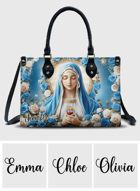 Our Lady Of Grace - Personalized Christian Leather Handbag