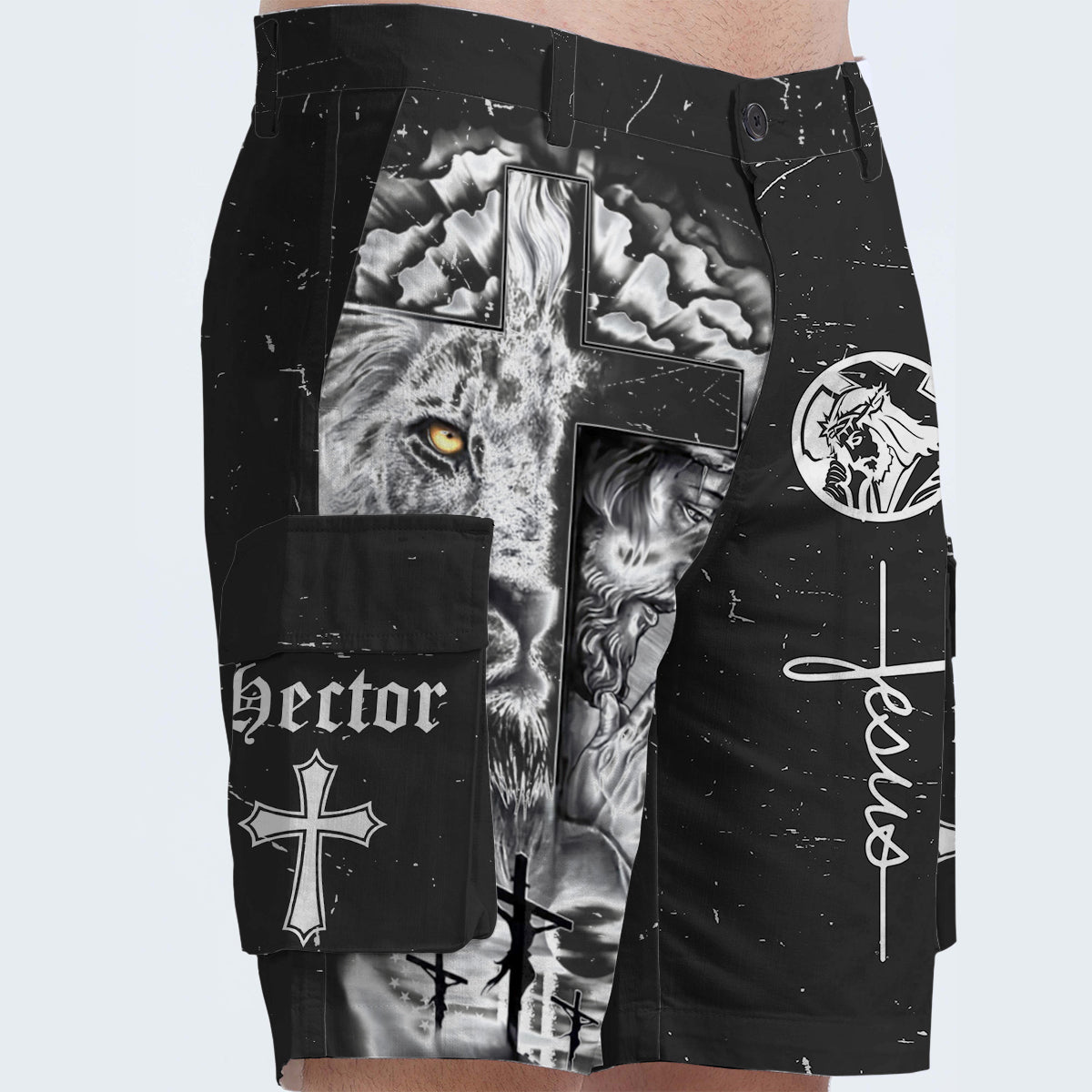 Love Jesus - Personalized Christian Cargo Shorts With Belt