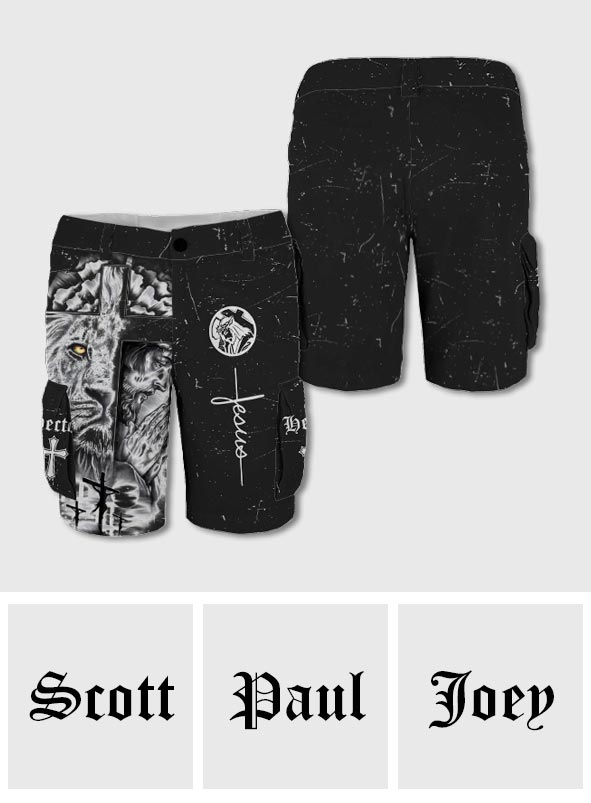 Love Jesus - Personalized Christian Cargo Shorts With Belt