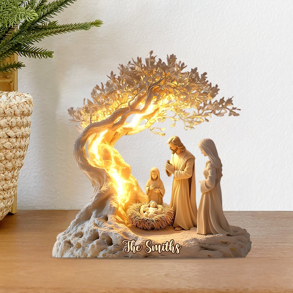 The Holy Nativity - Personalized Christian Custom Shaped Acrylic Plaque