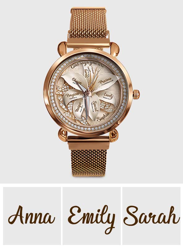 God Says You Are - Personalized Christian Women Hand Watch