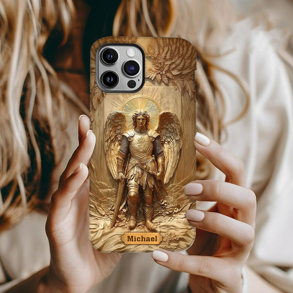 Archangel Michael - Personalized Christian Full Print Phone Case
