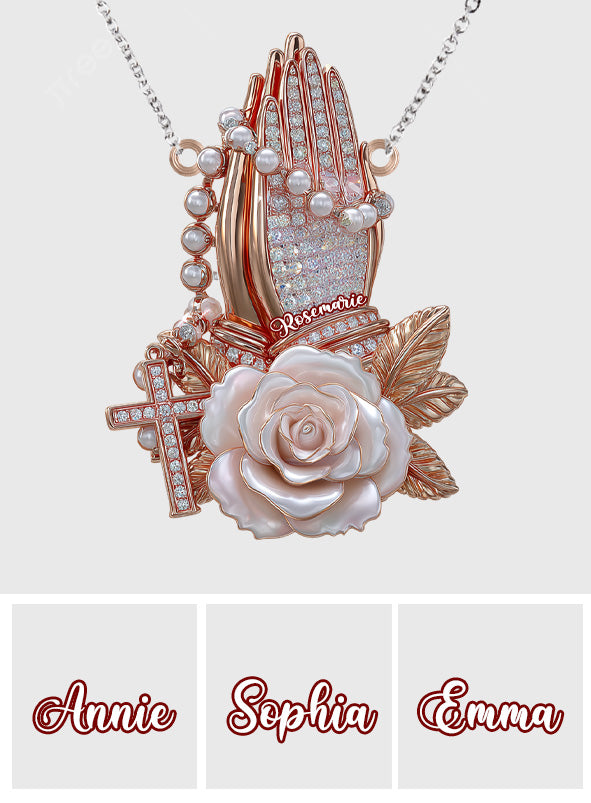 I Pray To God - Personalized Christian Custom Shaped Pendant Necklace