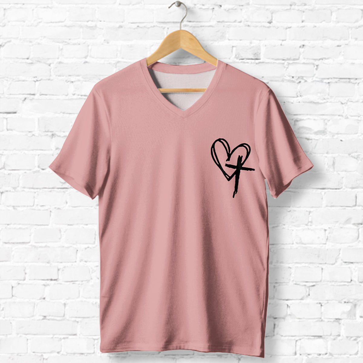 Jesus Has My Back - Personalized Christian Fully Printed V-Neck T-Shirt