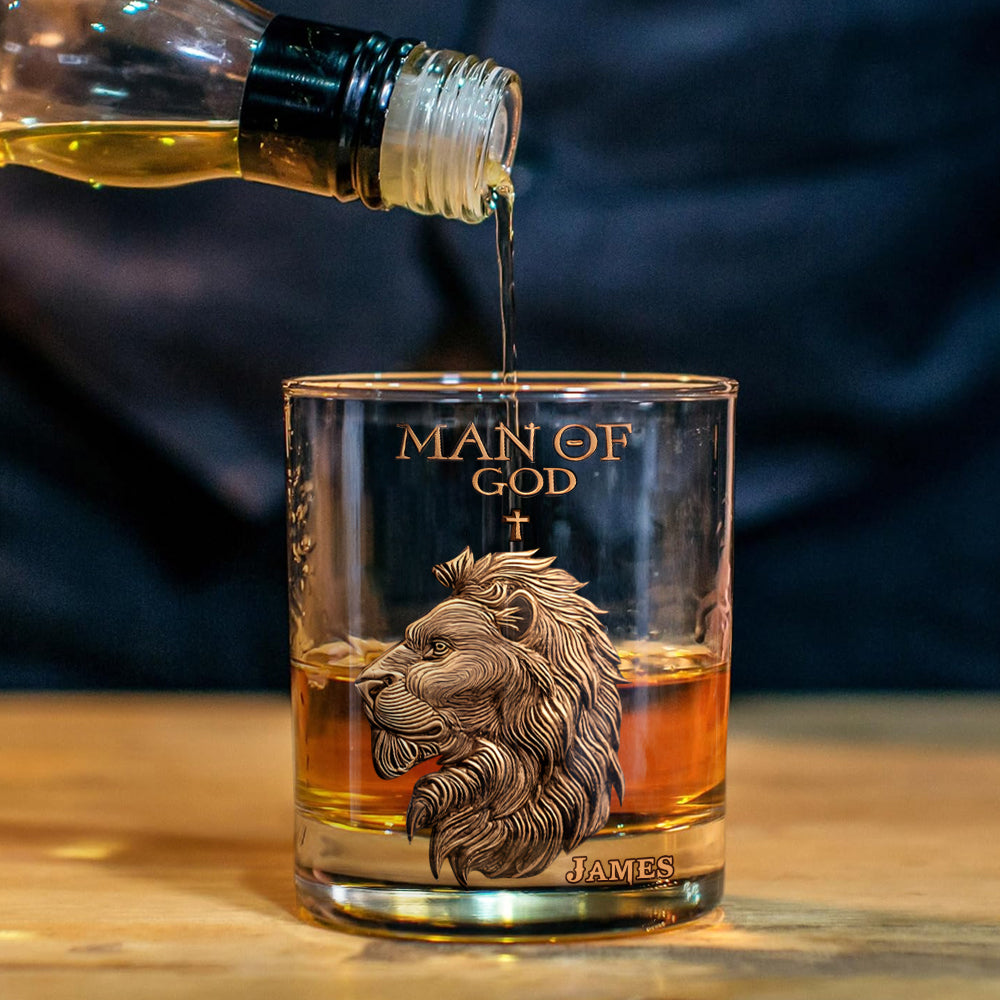 Man Of God - Personalized Christian Whiskey Decanter Set