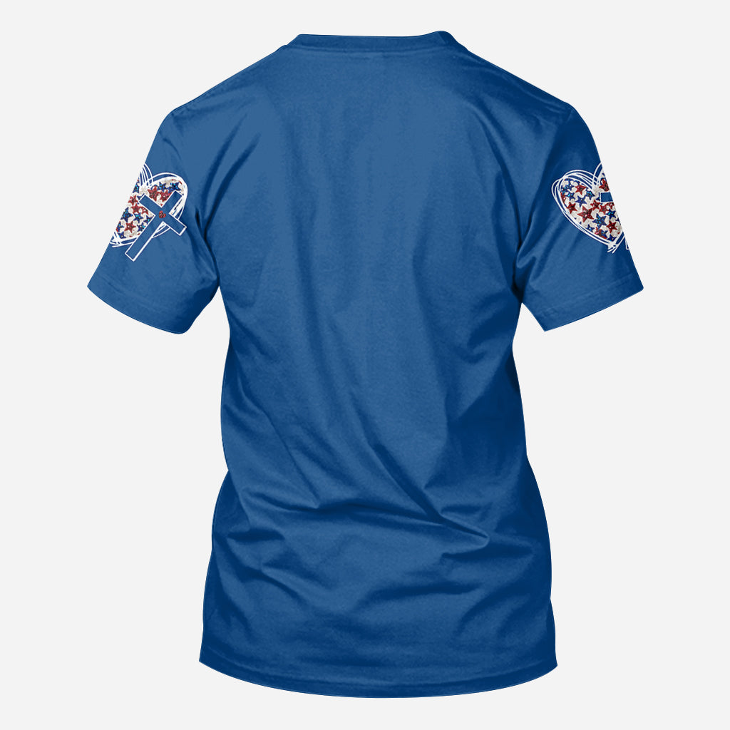 She Jesus And Love America Too - Personalized Christian All Over Shirt
