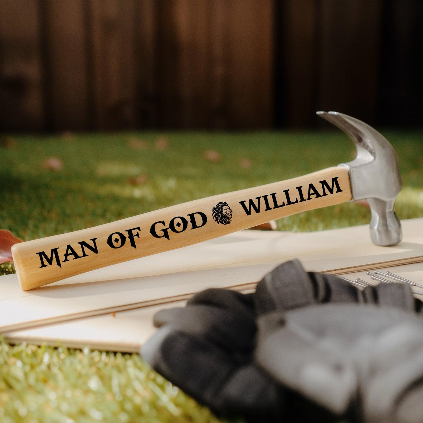 Man Of God - Personalized Christian Wooden Hammer