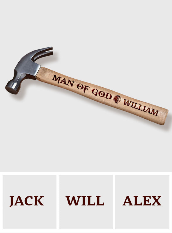 Man Of God - Personalized Christian Wooden Hammer