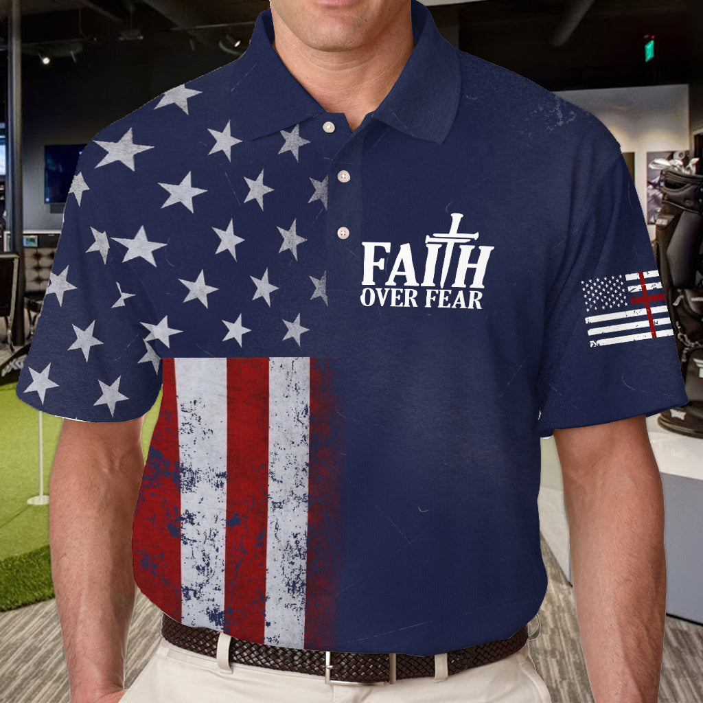 Faith Over Fear - Personalized Christian Polo Shirt