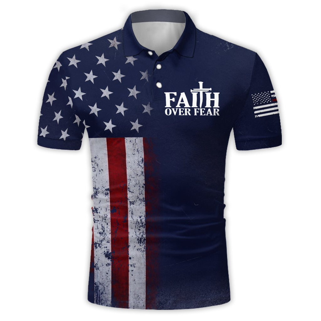 Faith Over Fear - Personalized Christian Polo Shirt