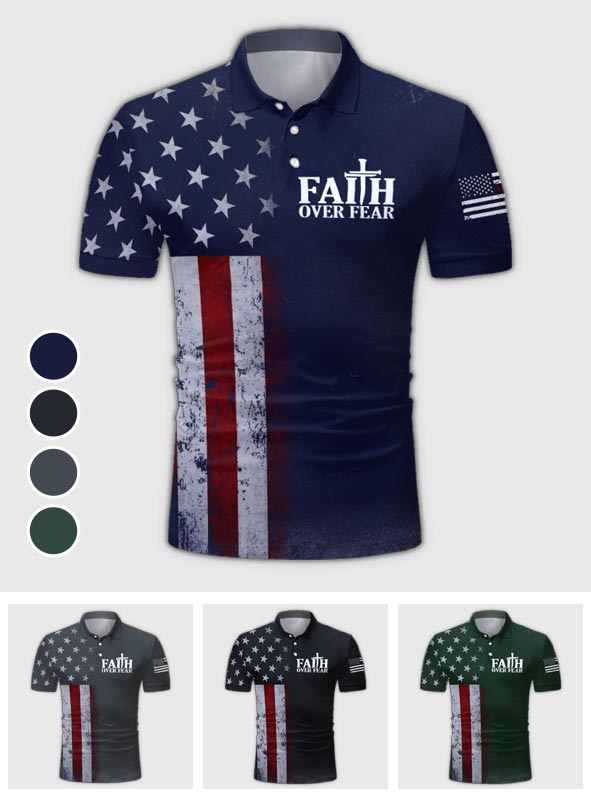 Faith Over Fear - Personalized Christian Polo Shirt