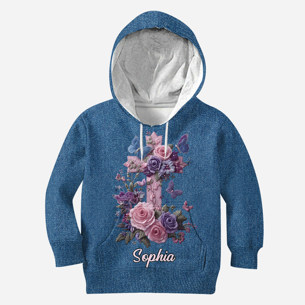 Cross & Floral - Graceful Style Honoring Faith - Personalized Christian All Over Shirt