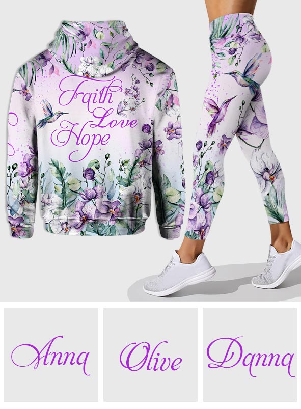 Faith Hope Love - Personalized Christian Hoodie and Leggings